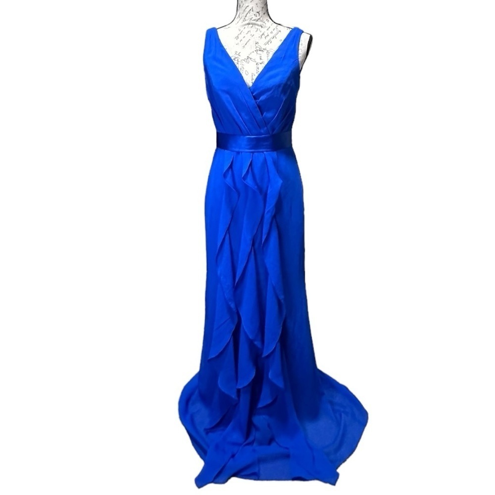 WHITE Vera Wang Royal Blue Gown Size 6 NWT
